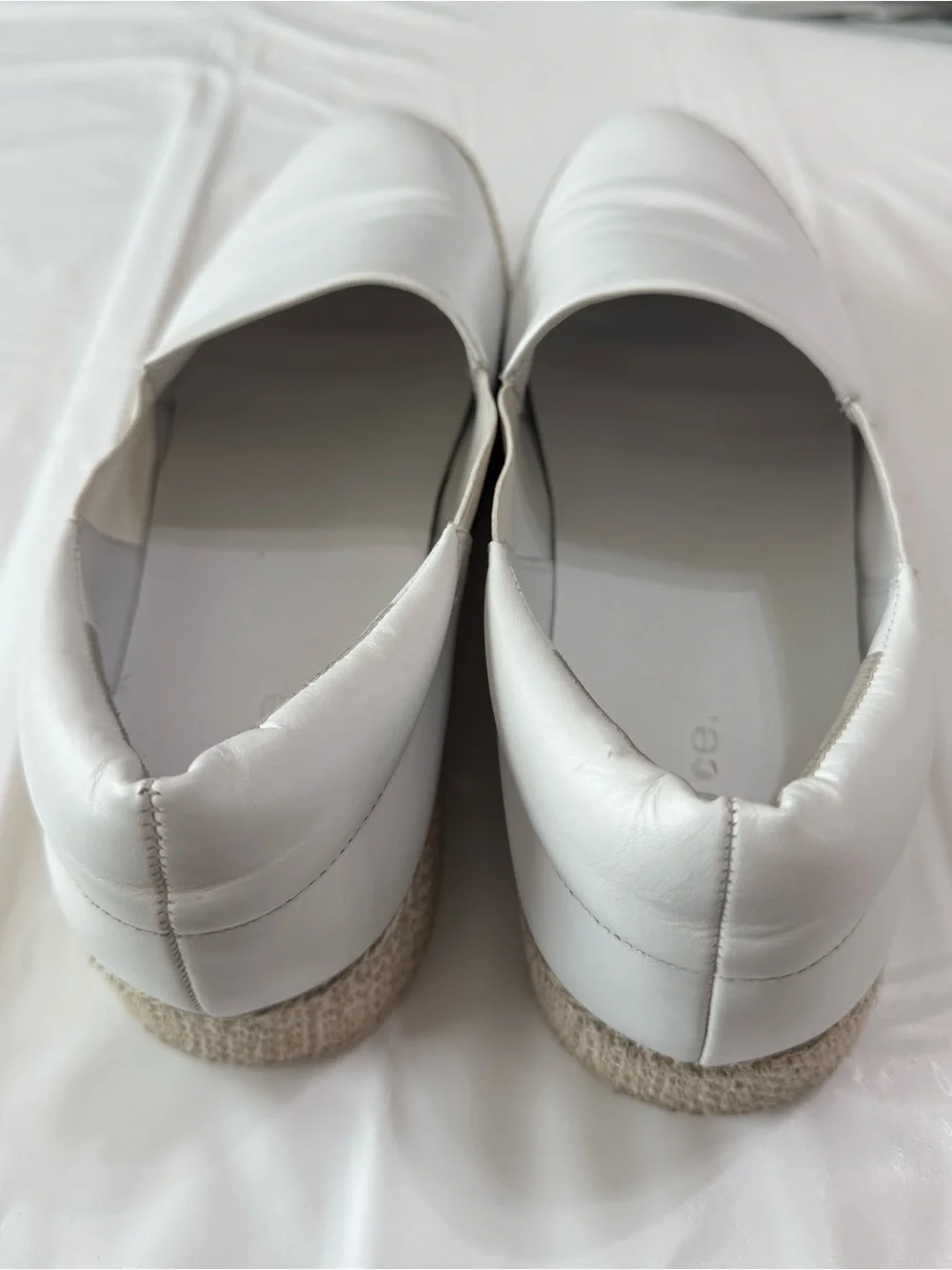 Vince White Leather Slip-On Espadrilles excellent condition size 11